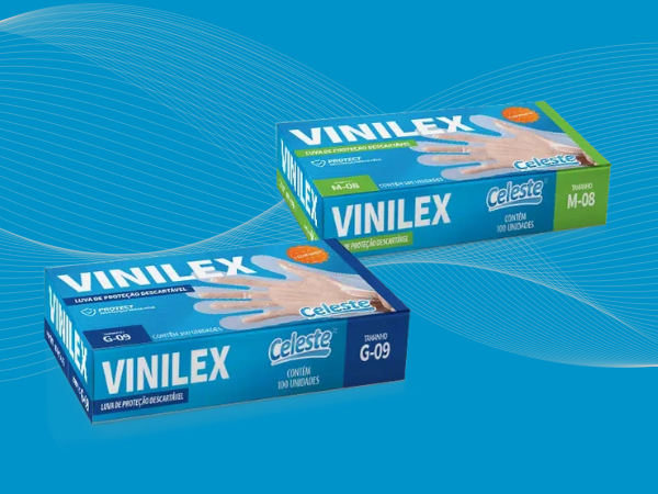Luva de proteção descartável Vinilex
