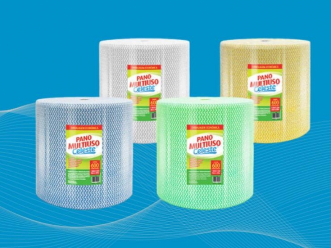 LANÇAMENTO. Novo pano multiuso em bobina de 26cm x 240m com 600 unidades LANÇAMENTO. Novo pano multiuso em bobina de 26cm x 240m com 600 unidades